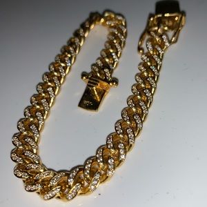 Solid 14K Gold 8mm cuban link bracelet